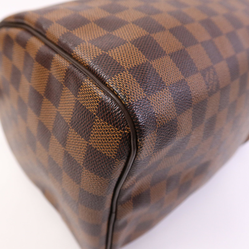LOUIS VUITTON Damier Speedy 30金扣手挽袋-12