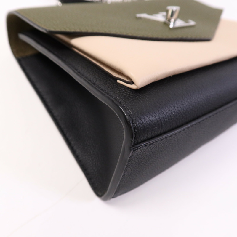 LOUIS VUITTON 牛皮皮革My Lock Me銀扣鏈帶肩背袋-5