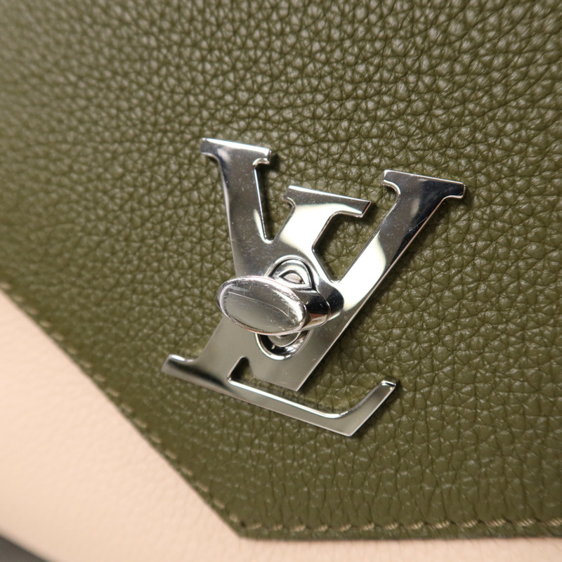 LOUIS VUITTON 牛皮皮革My Lock Me銀扣鏈帶肩背袋-9