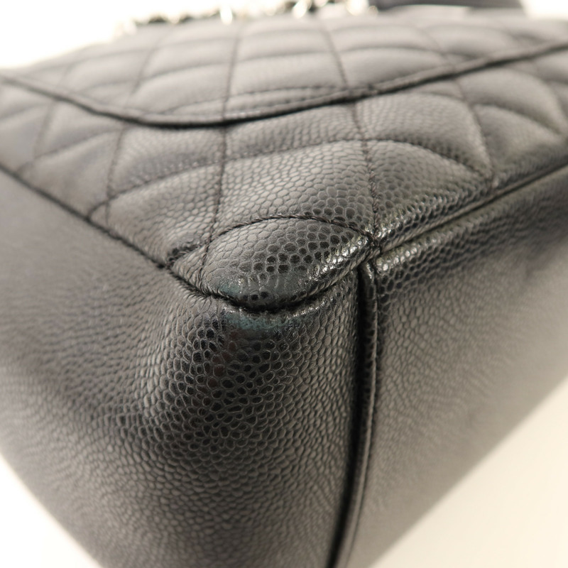 CHANEL 牛皮皮革GST Grand Shopping Tote Bag銀扣鏈帶肩背袋-11