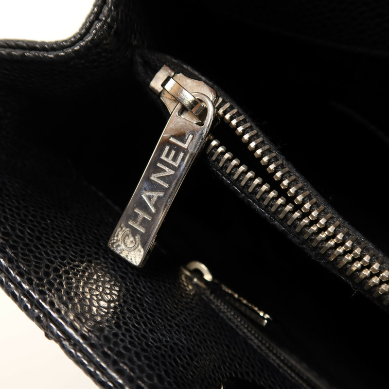 CHANEL 牛皮皮革GST Grand Shopping Tote Bag銀扣鏈帶肩背袋-13