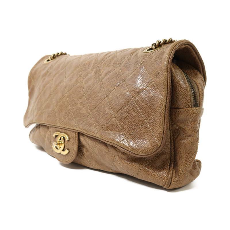 CHANEL 牛皮皮革Shiva Flap Bag金扣鏈帶肩背袋-1