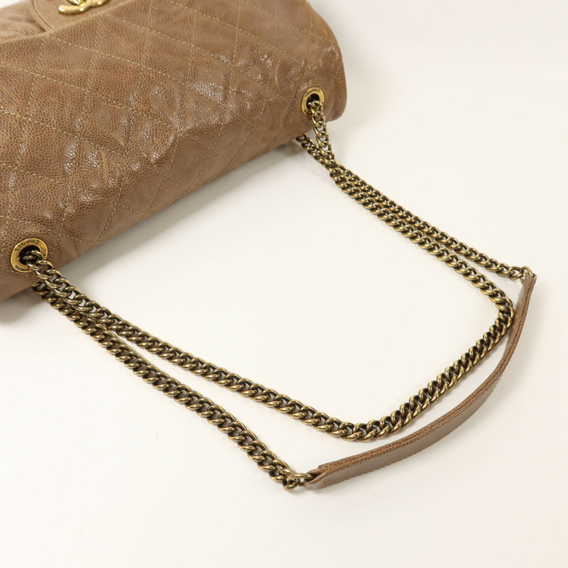 CHANEL 牛皮皮革Shiva Flap Bag金扣鏈帶肩背袋-7