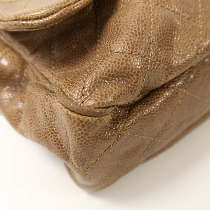 CHANEL 牛皮皮革Shiva Flap Bag金扣鏈帶肩背袋-9