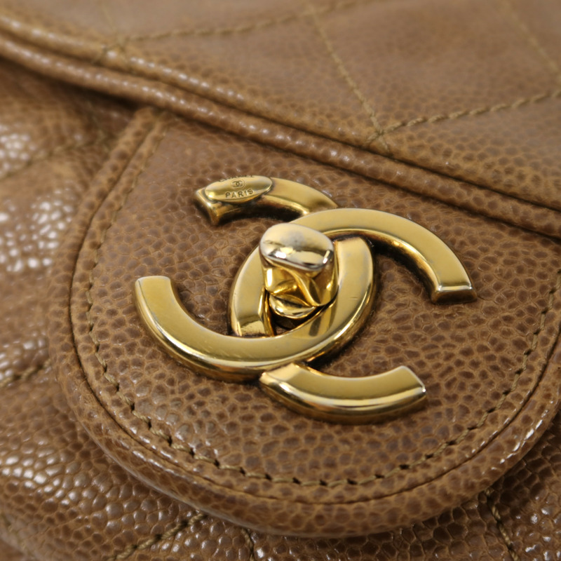 CHANEL 牛皮皮革Shiva Flap Bag金扣鏈帶肩背袋-13