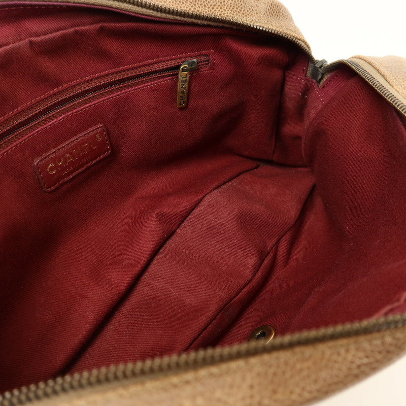 CHANEL 牛皮皮革Shiva Flap Bag金扣鏈帶肩背袋-15