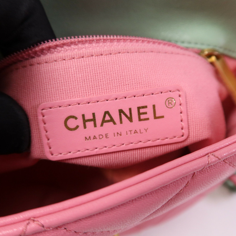 CHANEL 羊皮皮革Colourblock Mini Bag肩背袋-12