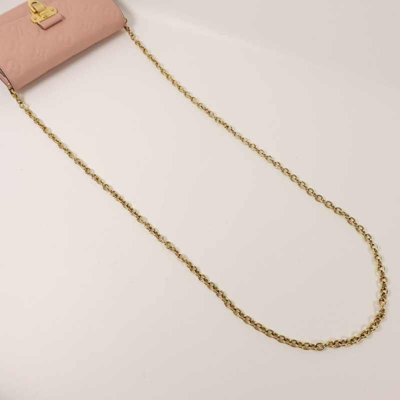 LOUIS VUITTON Monogram Empreinte Vavin Chain Wallet金扣鏈帶肩背袋-7