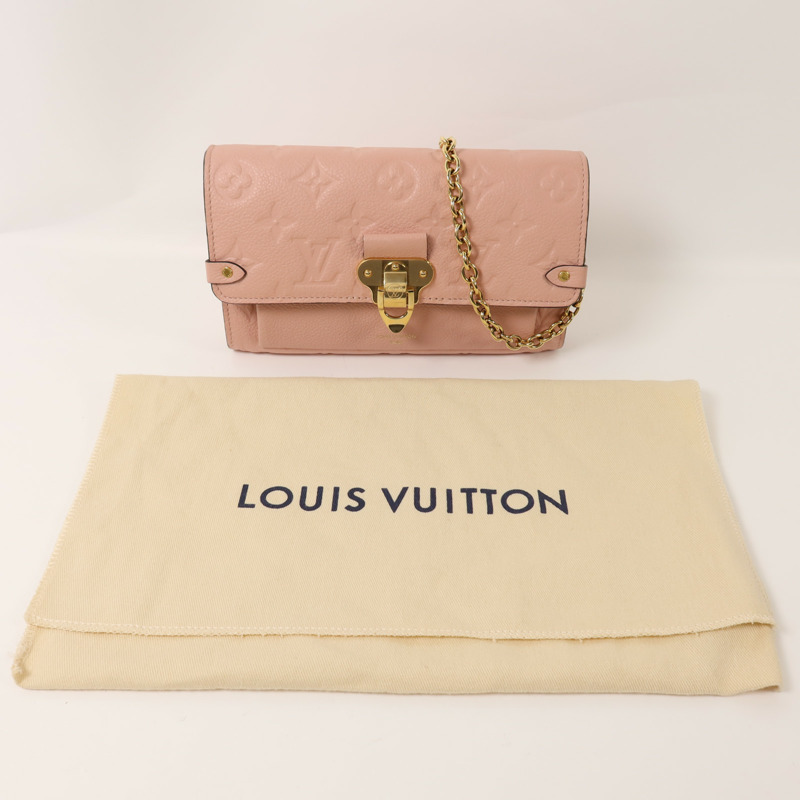 LOUIS VUITTON Monogram Empreinte Vavin Chain Wallet金扣鏈帶肩背袋-8