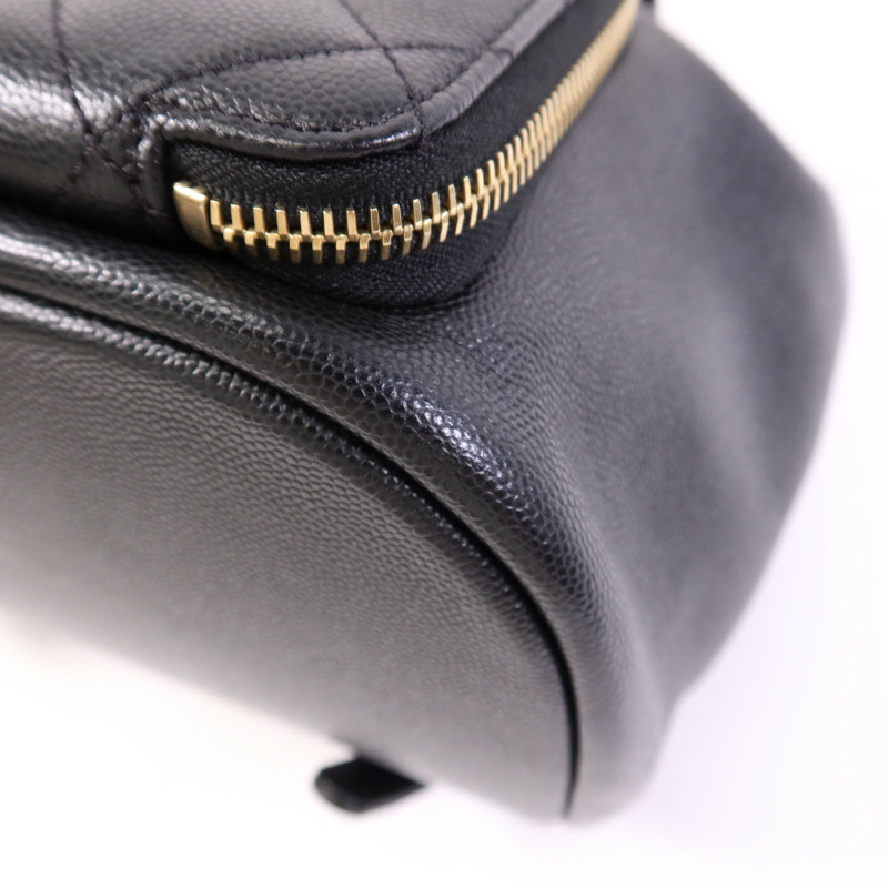 CHANEL 牛皮皮革Affinity Backpack金扣背包-4