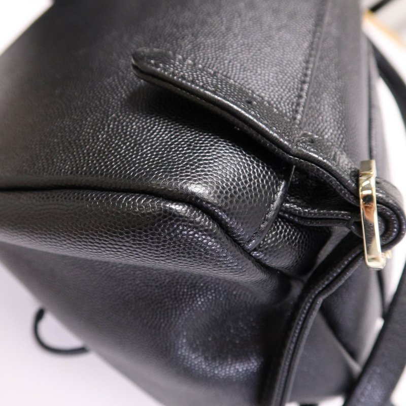 CHANEL 牛皮皮革Affinity Backpack金扣背包-6