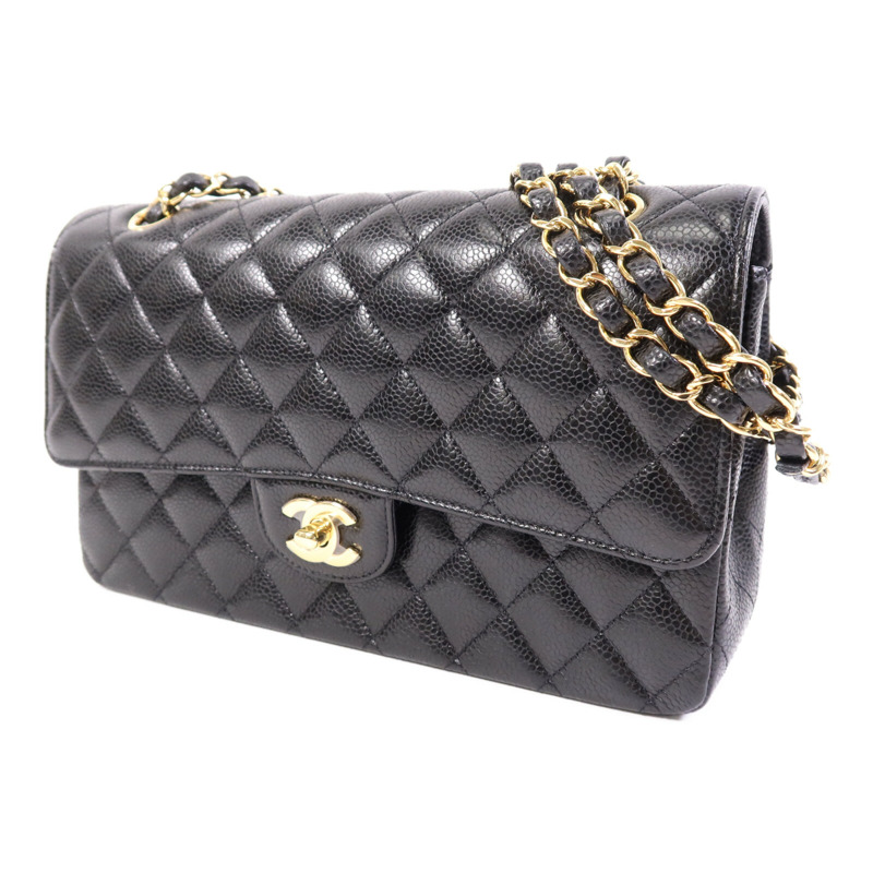 CHANEL 牛皮皮革Classic 25金扣鏈帶肩背袋-1