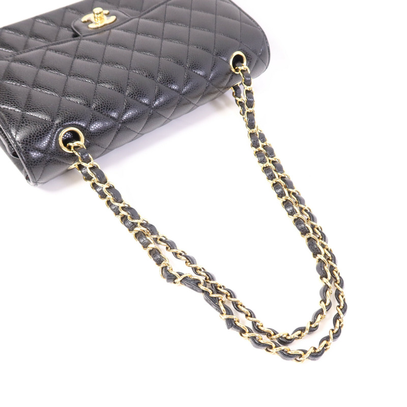 CHANEL 牛皮皮革Classic 25金扣鏈帶肩背袋-8