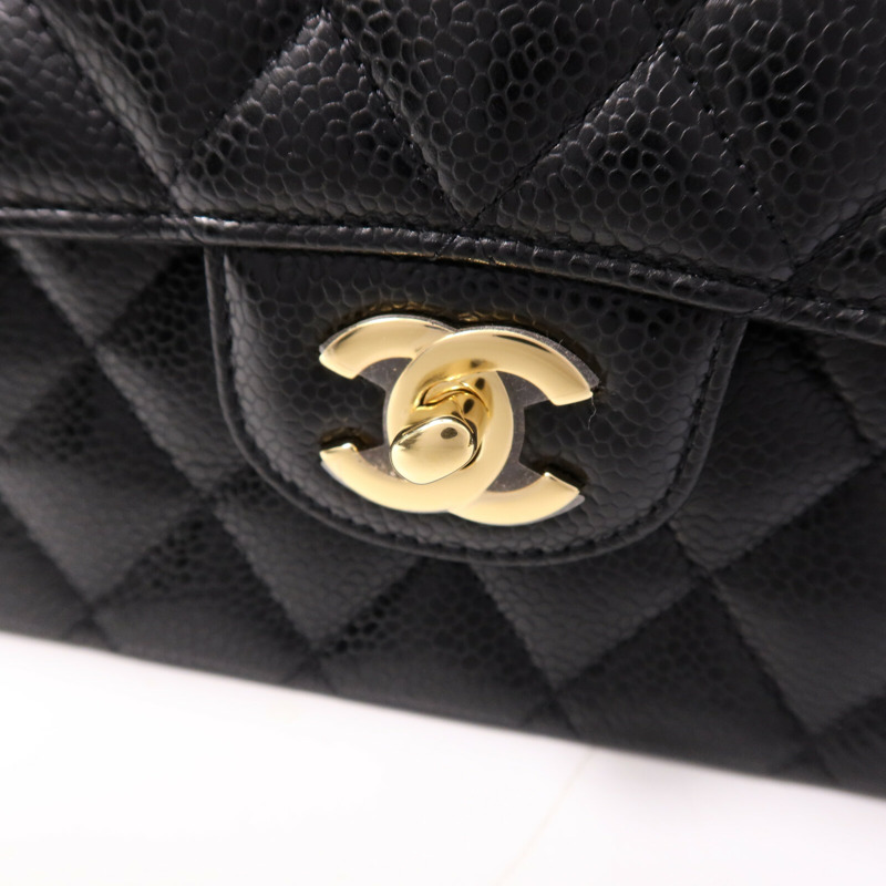 CHANEL 牛皮皮革Classic 25金扣鏈帶肩背袋-10
