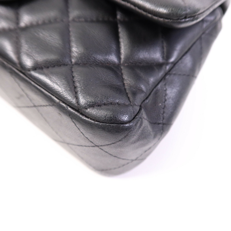 CHANEL 羊皮皮革Mini Classic 20銀扣鏈帶肩背袋-4