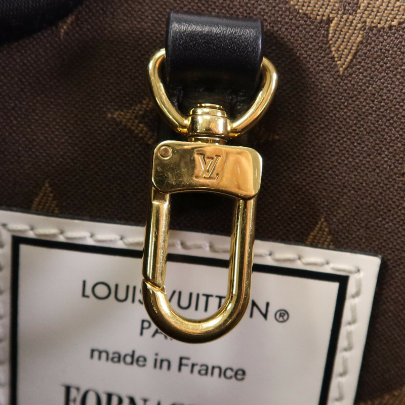 LOUIS VUITTON Monogram/牛皮皮革On The Go MM Fornasetti Capsule金扣手挽肩背兩用袋-9