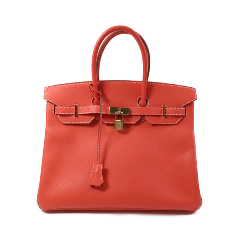 HERMES Epsom皮革Birkin 35金扣手挽袋Rose Juipur