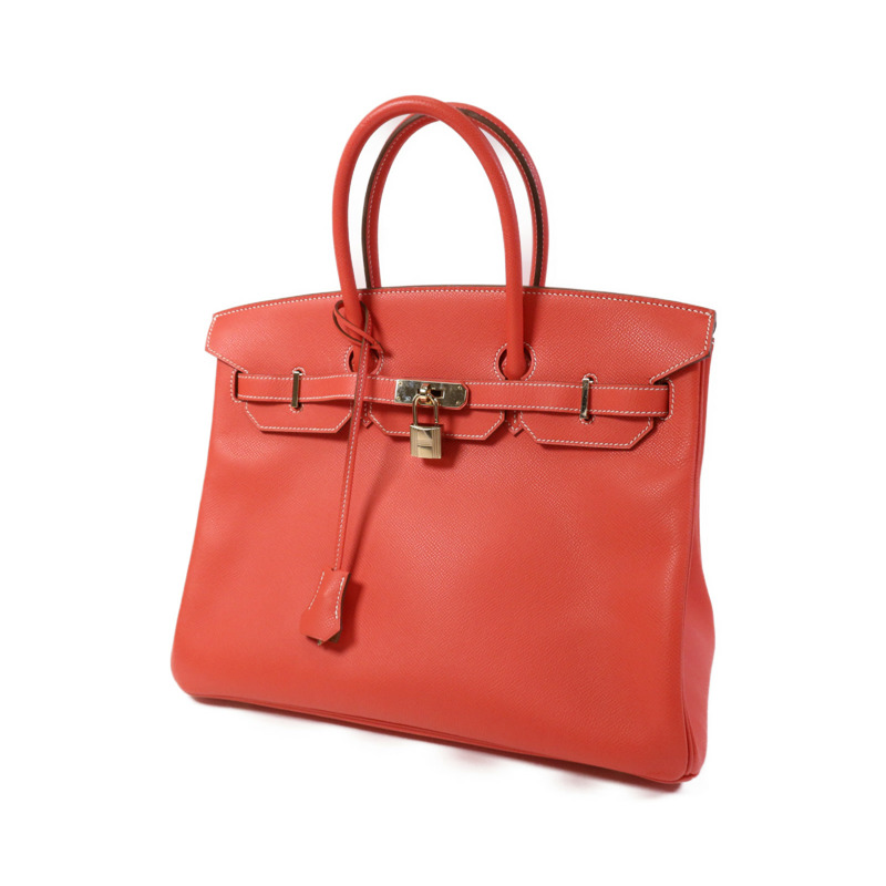 HERMES Epsom皮革Birkin 35金扣手挽袋Rose Juipur-2