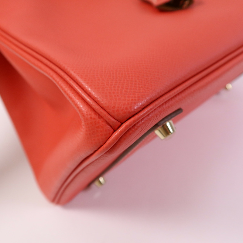 HERMES Epsom皮革Birkin 35金扣手挽袋Rose Juipur-5
