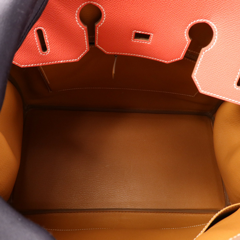 HERMES Epsom皮革Birkin 35金扣手挽袋Rose Juipur-10