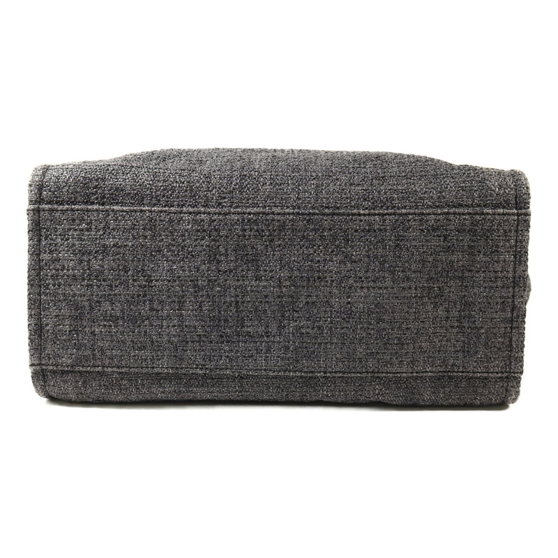 CHANEL 帆布Large Shopping Bag金扣鏈帶手挽肩背兩用袋-3