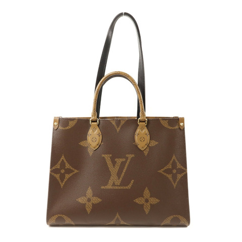 LOUIS VUITTON Monogram Giant On The Go MM金扣手挽肩背兩用袋