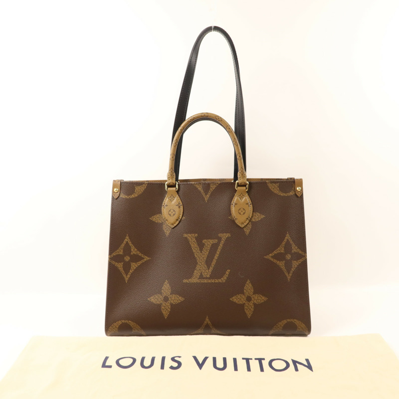 LOUIS VUITTON Monogram Giant On The Go MM金扣手挽肩背兩用袋-12