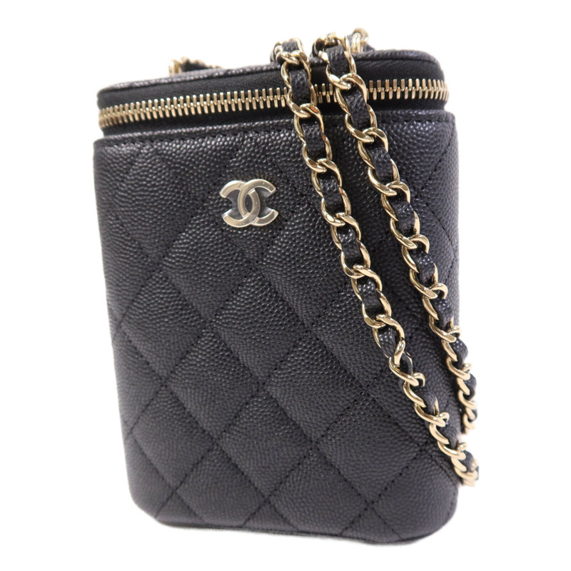 CHANEL 牛皮皮革Chain Shoulder Bag金扣鏈帶肩背袋-2
