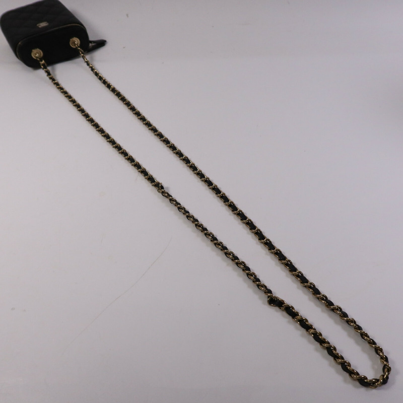 CHANEL 牛皮皮革Chain Shoulder Bag金扣鏈帶肩背袋-8