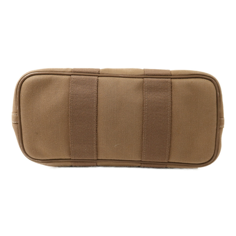 HERMES 帆布Valparaiso PM銀扣手挽袋Etoupe-3