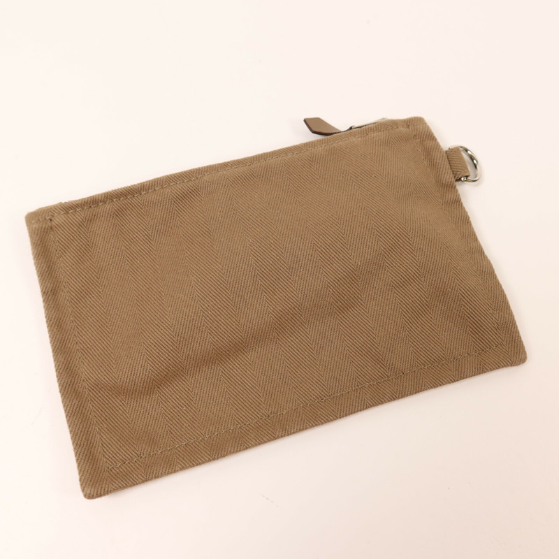 HERMES 帆布Valparaiso PM銀扣手挽袋Etoupe-11