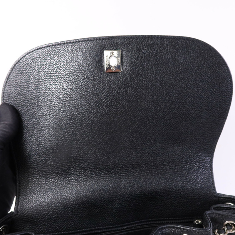 CHANEL 牛皮皮革Shoulder Bag銀扣鏈帶肩背袋-10