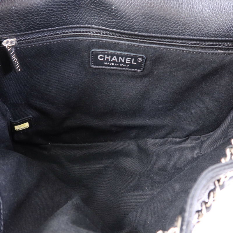 CHANEL 牛皮皮革Shoulder Bag銀扣鏈帶肩背袋-11