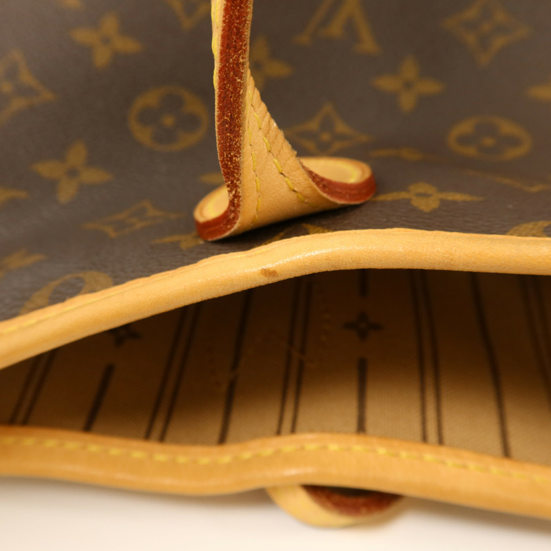 LOUIS VUITTON Monogram Neverfull GM金扣手挽袋-10