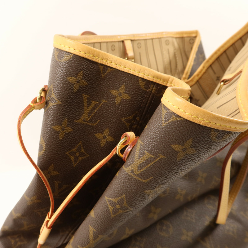 LOUIS VUITTON Monogram Neverfull GM金扣手挽袋-12