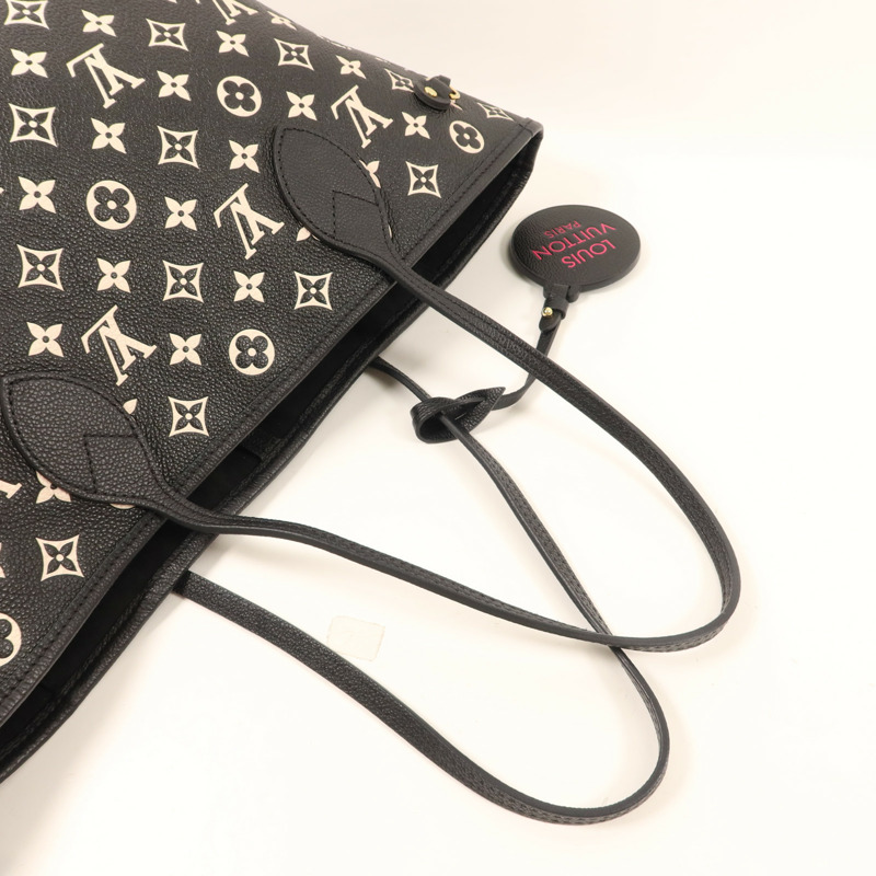 LOUIS VUITTON Monogram Empreinte Neverfull MM金扣手挽袋-4