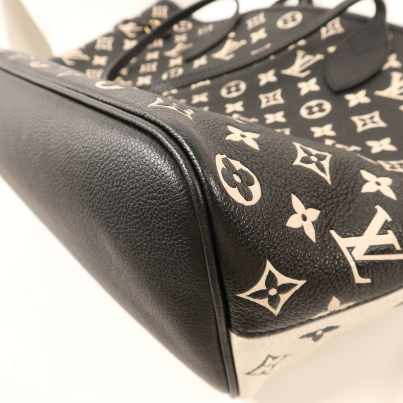 LOUIS VUITTON Monogram Empreinte Neverfull MM金扣手挽袋-11