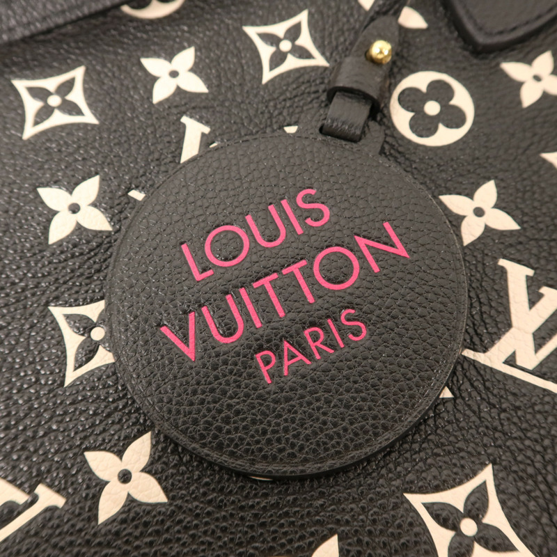LOUIS VUITTON Monogram Empreinte Neverfull MM金扣手挽袋-15