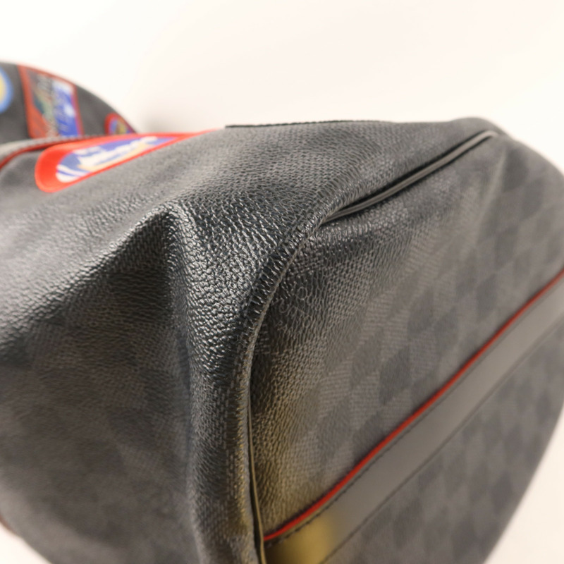 LOUIS VUITTON Damier Graphite Alps Keepall Bandouliere 45銀扣手挽肩背兩用袋-12