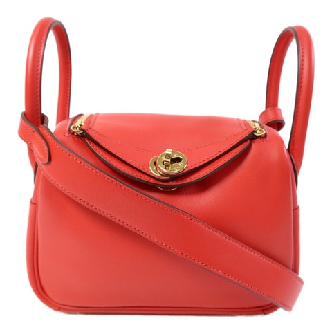 HERMES Swift皮革Mini Lindy金扣手挽肩背兩用袋
