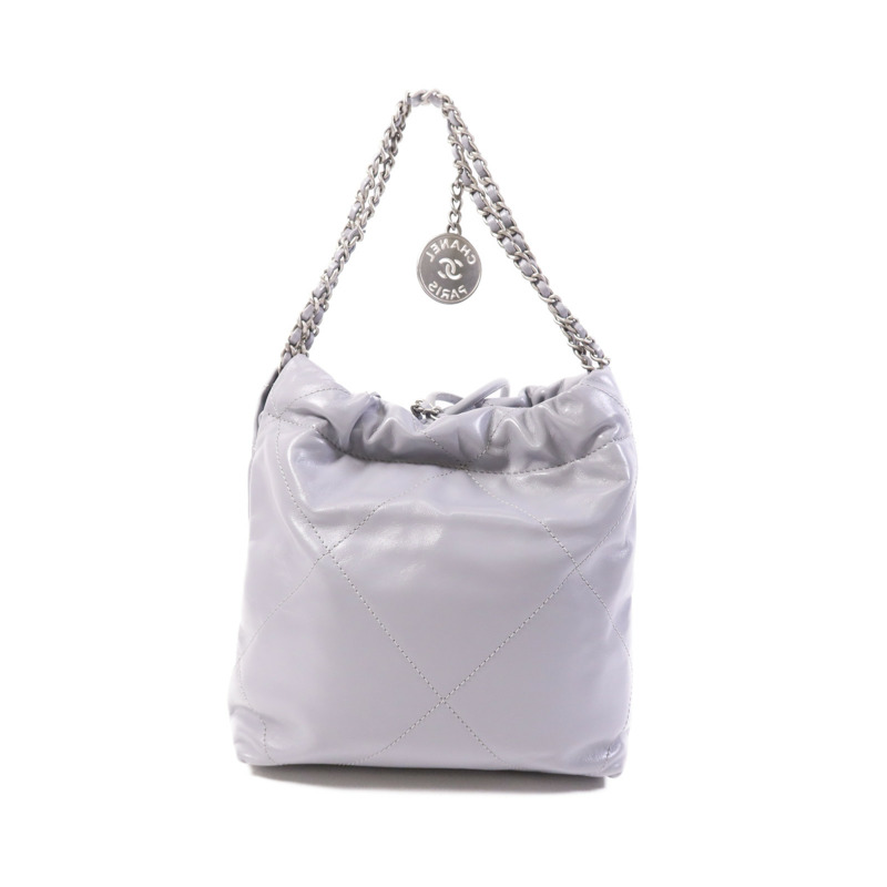 CHANEL 牛皮皮革C22 Mini金扣手挽肩背兩用袋-1