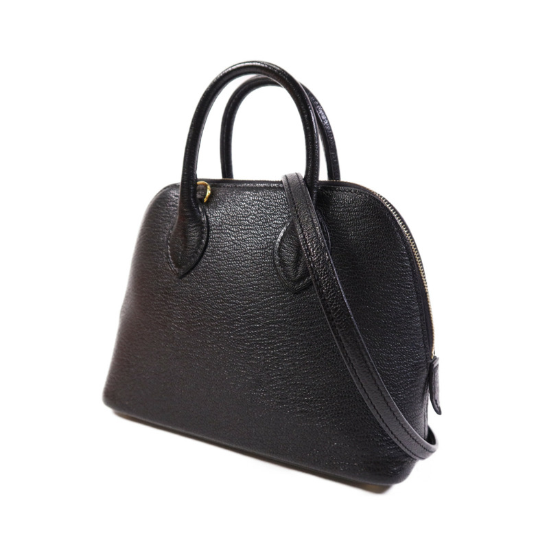 HERMES Chevre皮革Mini Bolide金扣手挽肩背兩用袋-2