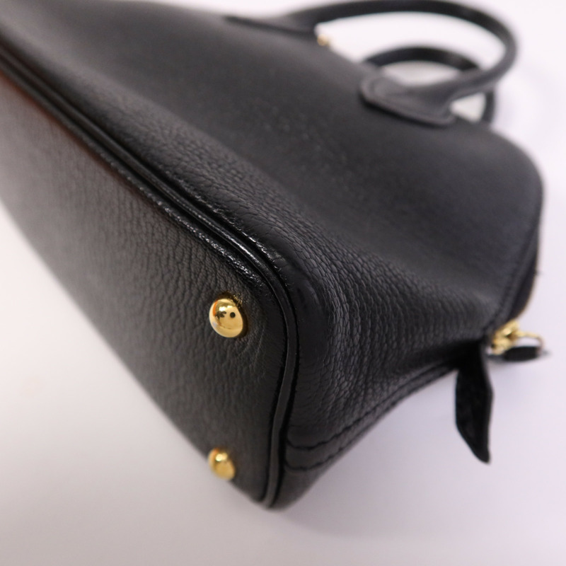 HERMES Chevre皮革Mini Bolide金扣手挽肩背兩用袋-8
