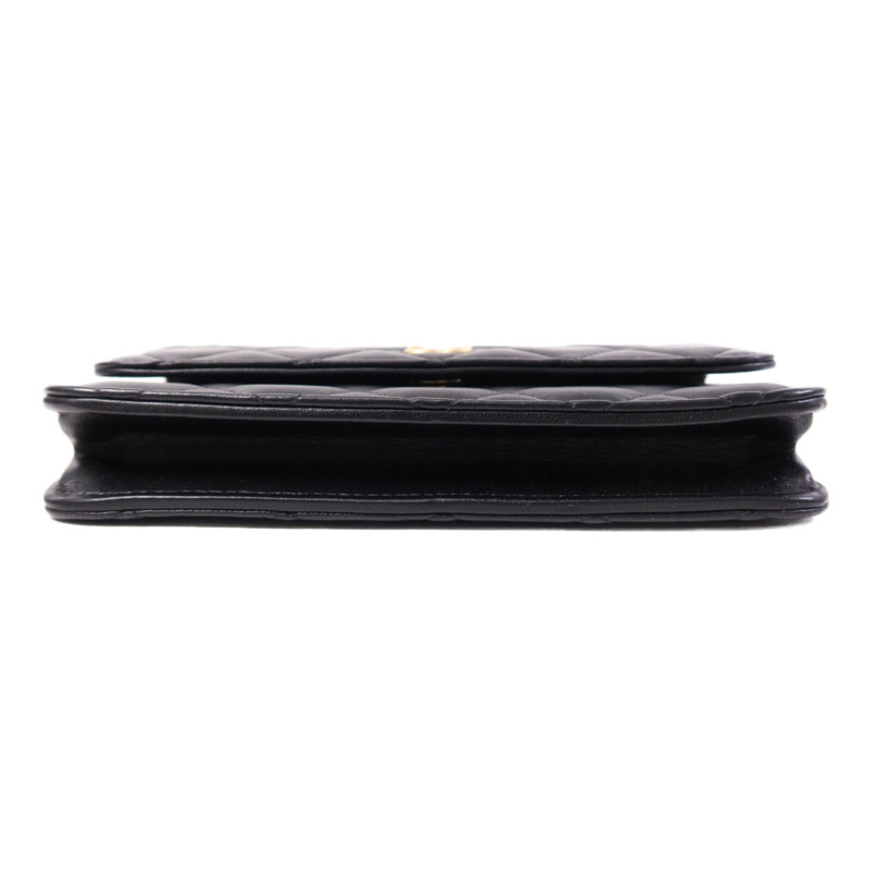 CHANEL 羊皮皮革WOC Wallet On Chain金扣鏈帶肩背袋-3
