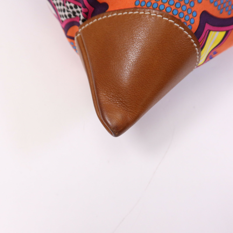 HERMES 絲質Silkycity 33銀扣肩背袋-5