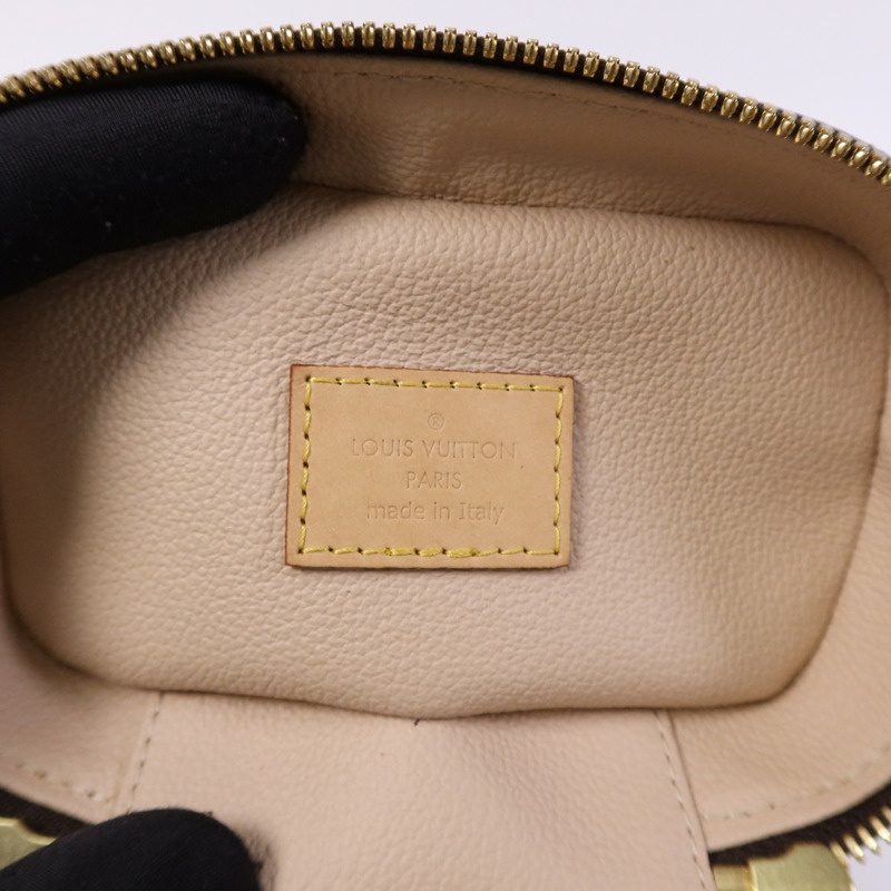 LOUIS VUITTON Monogram Nice Nano金扣化妝袋-10