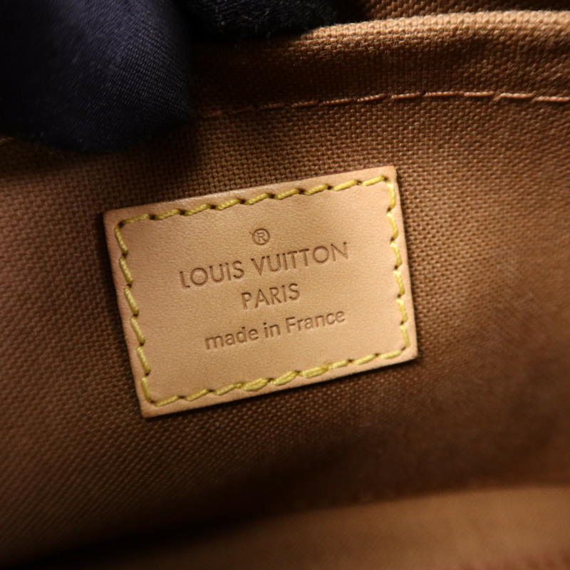 LOUIS VUITTON Monogram Multi Pochette Accessoires金扣手挽肩背兩用袋棕色-11
