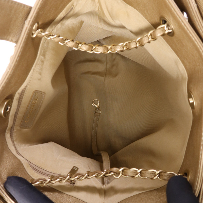 CHANEL 牛皮皮革2 Way Shoulder Bag金扣鏈帶肩背袋-5