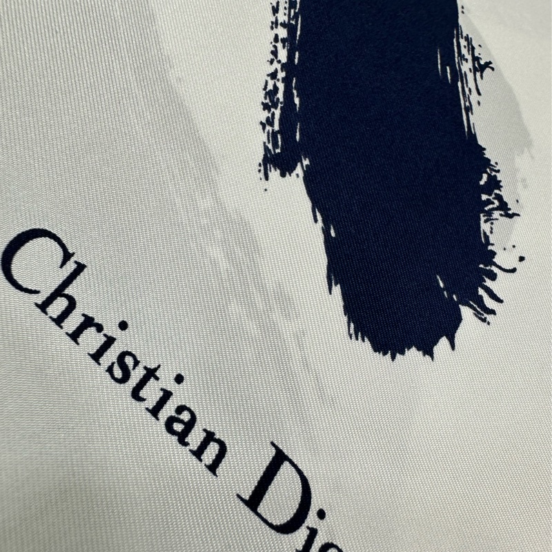 Dior迪奧 字母印花方巾 全新 尺寸：70*70cm-2
