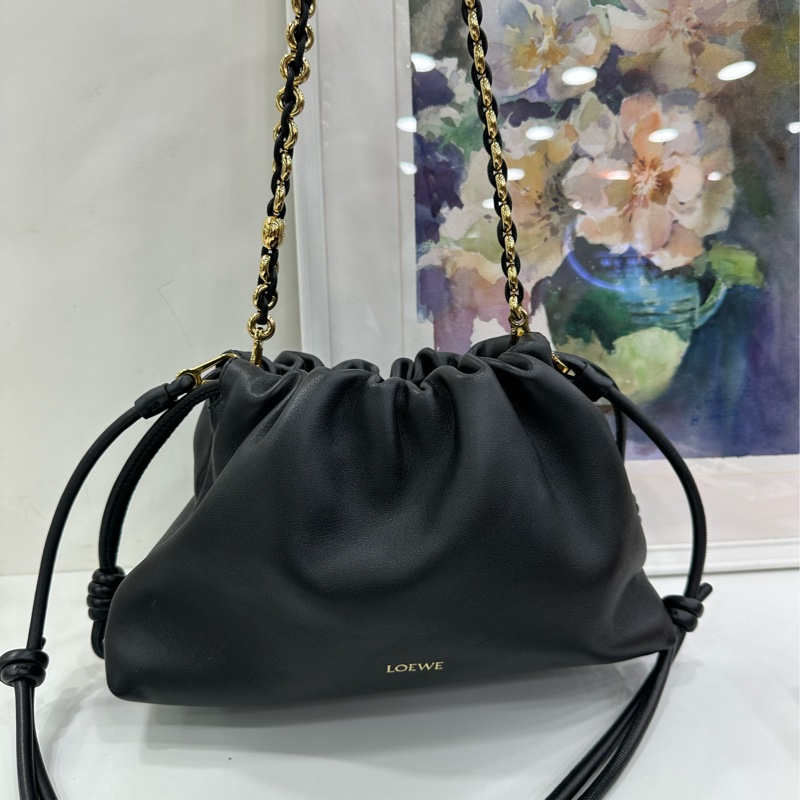 Loewe羅意威FlamencoPurse雲朵包楊冪同款小號黑色 28*17.5*10-5